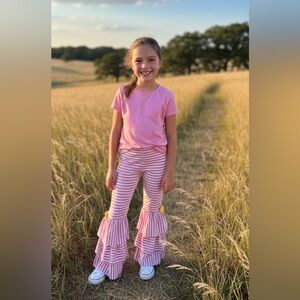 Sold ‼️‼️‼️Matilda Jane Pink and White Striped Pants